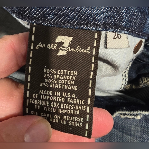 7 For All Mankind Distressed Bootcut Jeans Size 28 - Picture 7 of 8